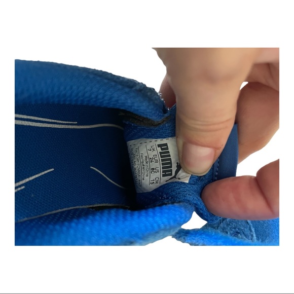 Puma Blue Suede Kids Shoes Size 8C - Picture 8 of 8